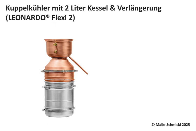 FLEXI Kuppelkühler mit 2 Liter Kessel und Verlängerung