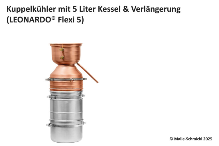 FLEXI Kuppelkühler mit 5 Liter Kessel und Verlängerung